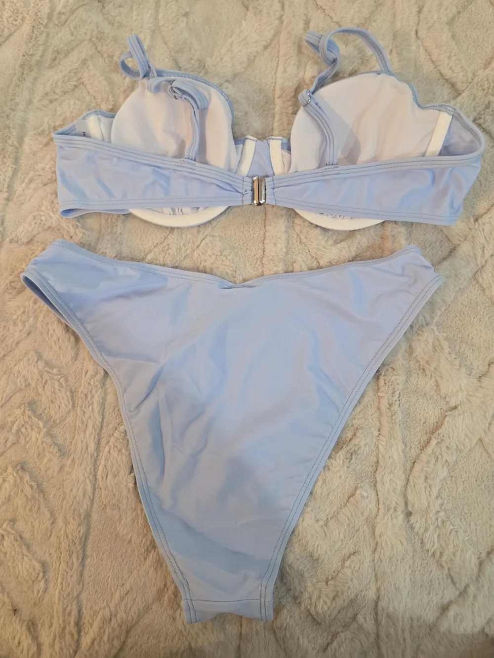 Light Blue Underwire Bikini Set Swimsuit‎ Swimwear Size Woman Medium